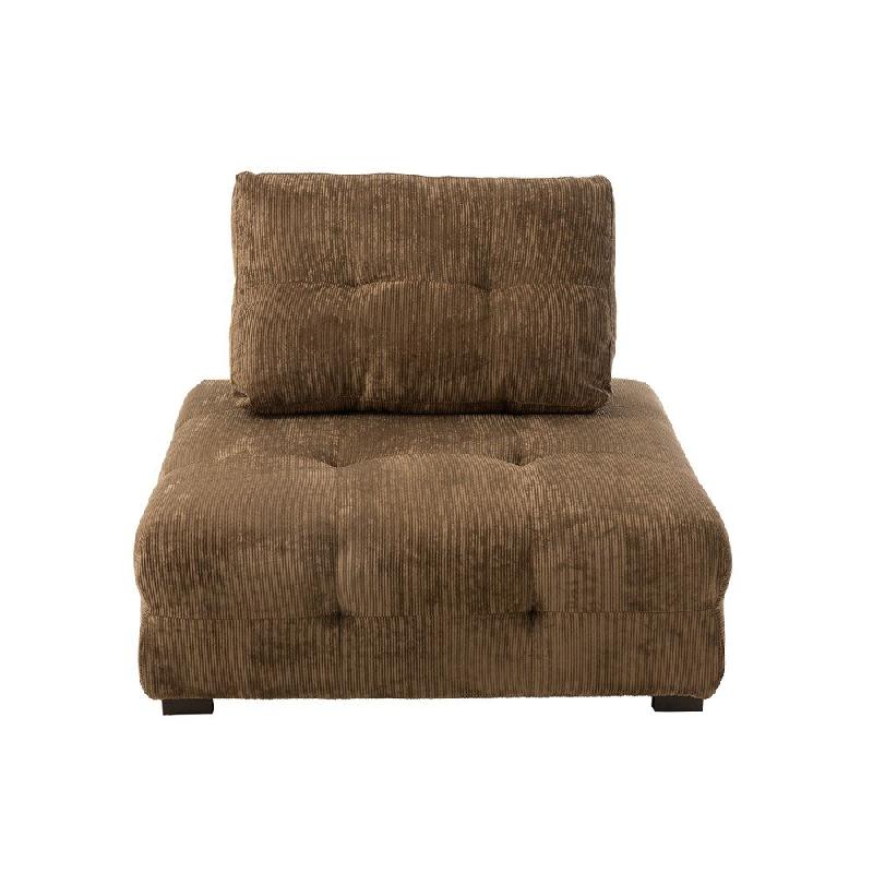 Fauteuil pouf Charlene camel - convertible en velours côtelé scandinave_1