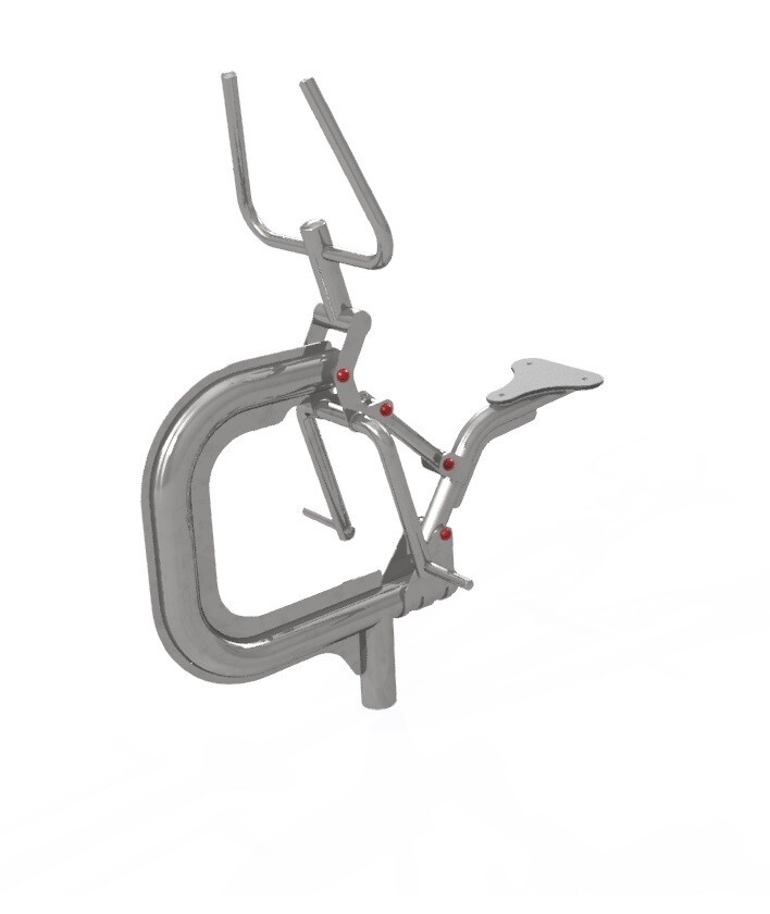 Station Cavalcade ou Cavalier en acier inoxydable - Référence SCAV - Equipement de fitness extérieur conforme NF EN 16630 : 2015_1