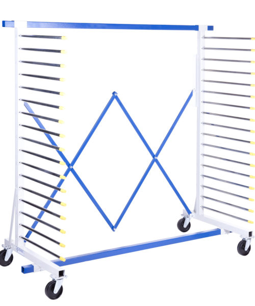 Chariot à étagère pour les pièces peintes avec 4 roulettes pivotantes robustes -  VARIOFLEX_1