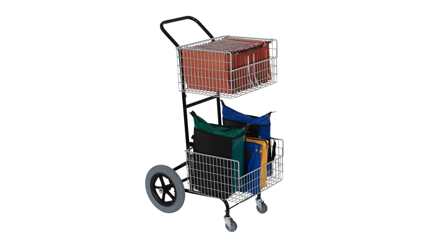 Chariot courrier 2 paniers roues 300 mm - Référence : TR15R30/2GPA - Ergonomique et ultra robuste_1