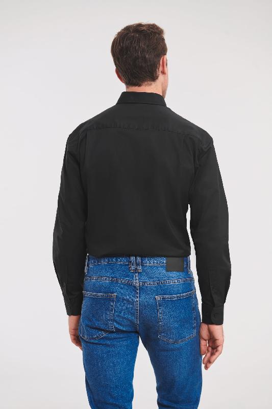 Chemise homme manches longues Oxford - Russell - Réf: RU932M - 70% coton, entretien facile, tailles S à 6XL_1