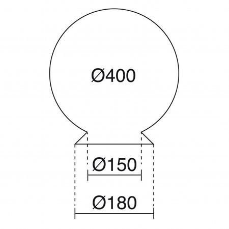 Globe opale globos blanc- boule en résine_1