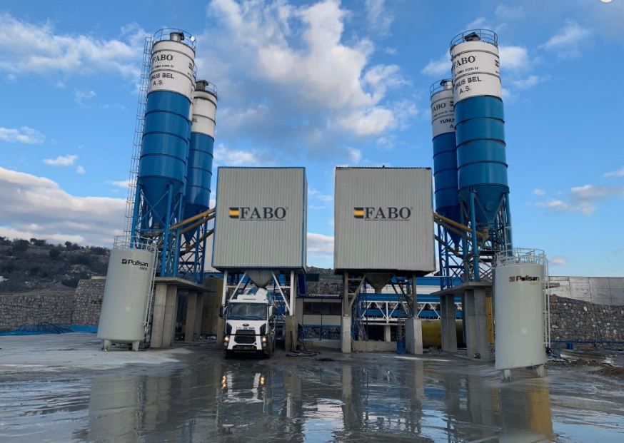 Centrale à béton fixe Fabo Powermix-160 - 160 m3/h - Mélangeur double arbre 4,5m3_1