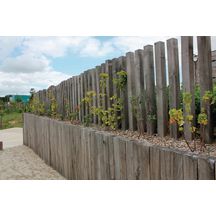 Traverse paysagère en chêne - 120x200x2000mm - 2 arêtes vives mini - Fabrication française_1