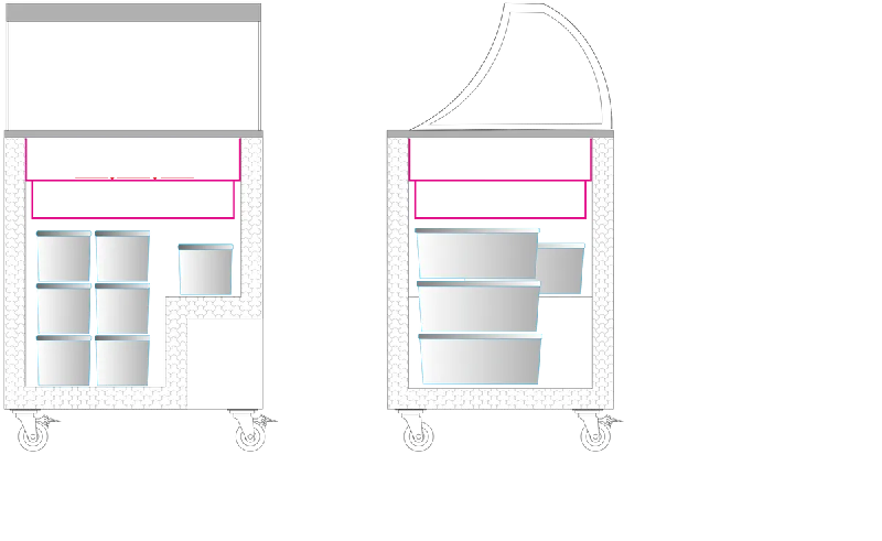 Vitrine a glace IC200SCE-SO (176 / 157 L) Blanc TEFCOLD_1