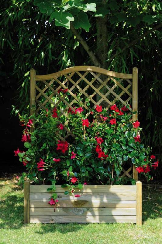Bac à fleurs lierre en arc - 80 cm - Pin européen traité - 75 litres - Livré en kit_1