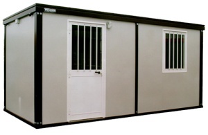 Bungalow de chantier eco1z monobloc bureau vestiaire ossature en metal isole