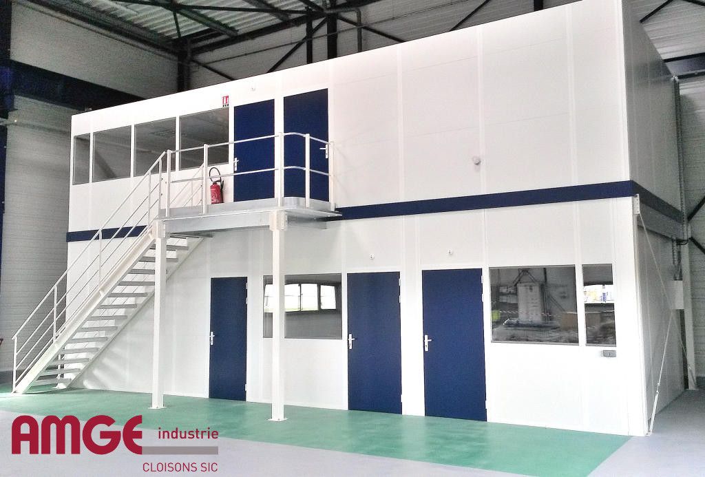 Bureau d'atelier à étage modulaire pour l'extension des aires de travail_1