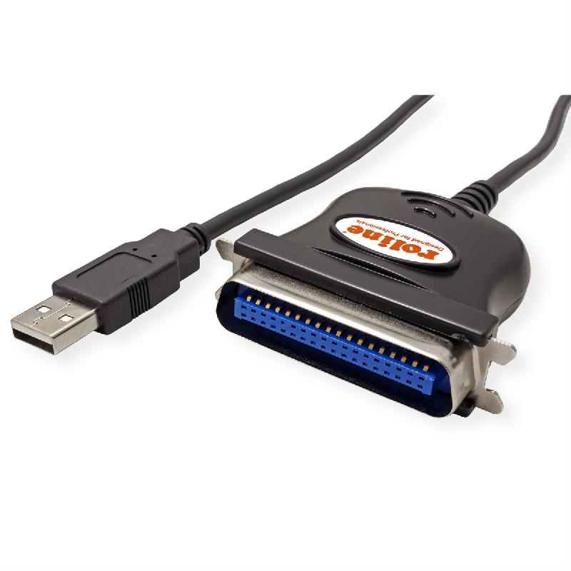 ROLINE Câble convertisseur USB vers IEEE 1284, noir, 1,8 m_1