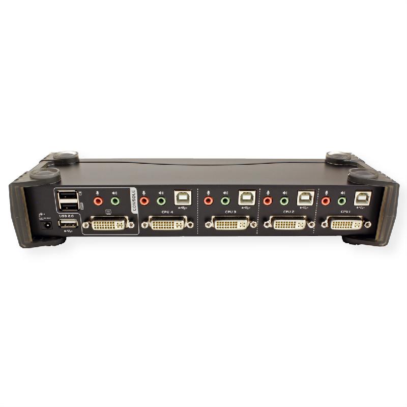 Aten cs1784a switch kvm dual-link dvi, usb, audio, 4 ports_1