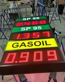 Panneau affichage prix carburant - Artelux - affichage lumineux et sur-mesure_1