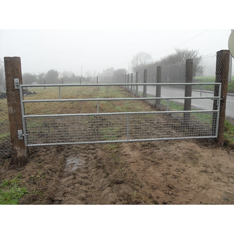 191 01004 40003 - barrière - 4 lisses - semi-grillagée - acier galvanisé 1m_1