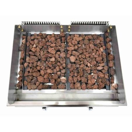 Grill pierre de lave à gaz avec grille en acier 40 cm| Arilex - 40VASN_1