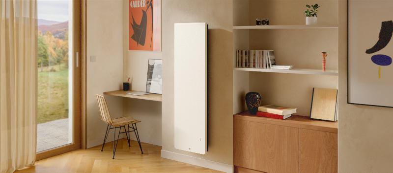 Radiateur chaleur douce connecté Equateur 5 Vertical 1000W Ardoise - Thermor - 428407_1