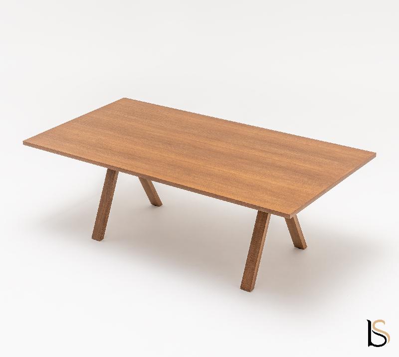 Table de réunion Viga - MDD - Non, 240, Placage chêne cuivré_1