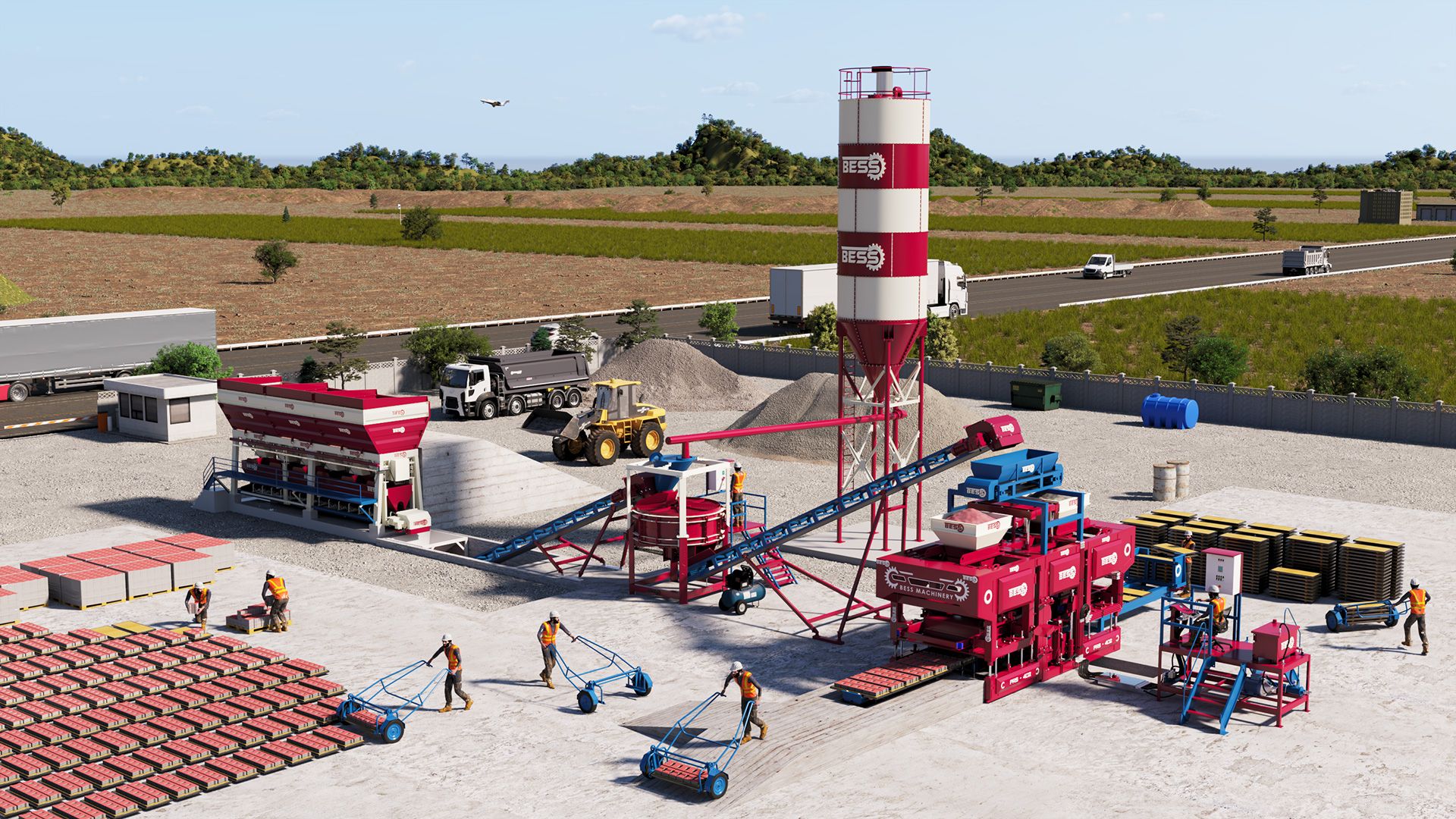 Machine à briquettes semi-automatique PRS-402 - Capacité 300 m² de pavés en 8 heures - Beyazlı Group_0