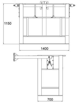Panier nacelle en fibre de verre accès debout matilsa - 2 personne_1
