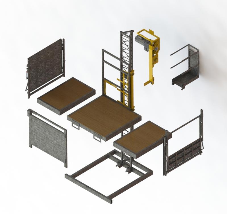 Monte-charges PH10 avec hauteur maximale de 150 m et système modulaire
