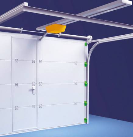 Porte de garage sectionnelle anti-effraction, anti-cambriolage - Ouverture plafond 60mm avec hublot et isolation optimale_1