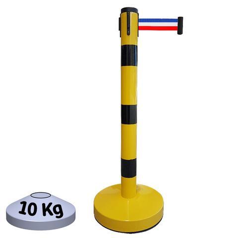 Poteau métal de balisage à sangle - Evolys - Système auto-freiné et personnalisable_1