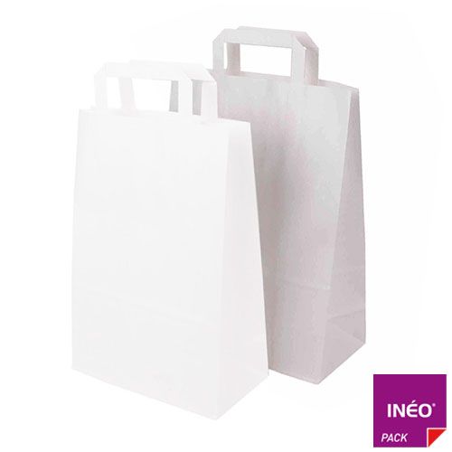 Sac kraft poignées plates Inéo Pack - personnalisable avec logo - plusieurs dimensions et coloris_1