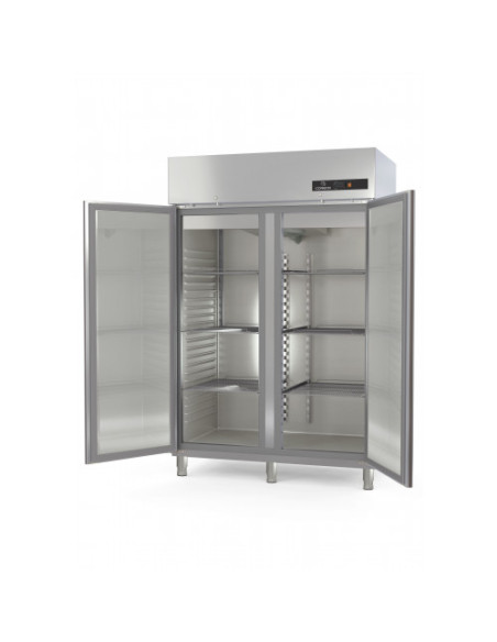 Armoire négative 2 portes pleines GN2/1 - CGN-1002-SPF - Inox AISI 304 - Volume net 1404 litres - Température -20°C à -15°C_1