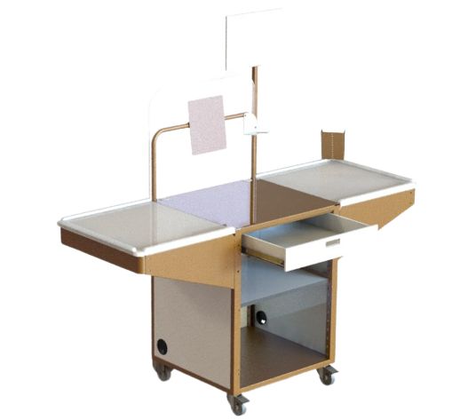 Comptoir de caisse enregistreuse mobile - personnalisable avec batterie 24/7 et support équipements_1