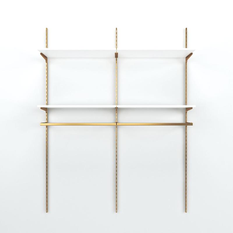 Élément suivant Cremagold 2 tablettes blanc + 1 penderie L90xH240cm_1