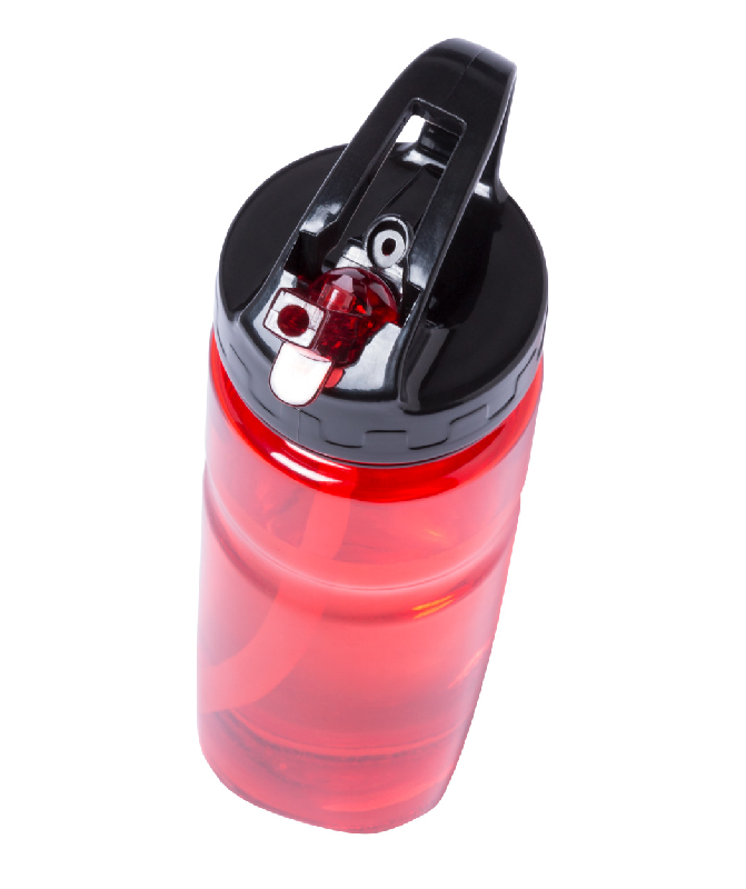 Gourde de sport en plastique - 650 ml - Avec bec-verseur - En tritan sans Bisphénol A - Couleur rouge_1
