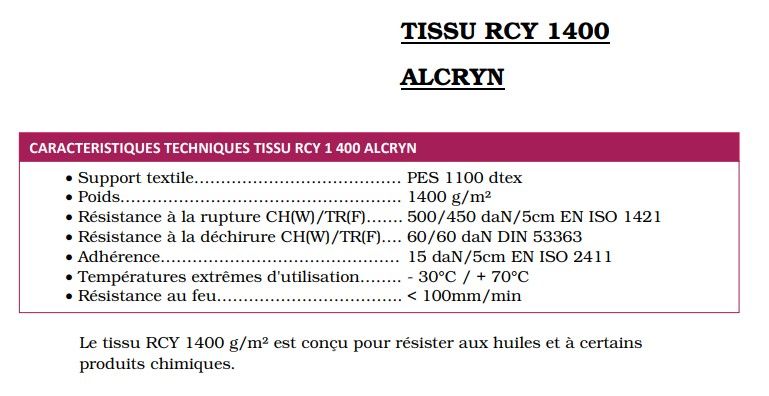 Citerne souple pour produits chimiques - RCY - poids 1400 g/m²_1