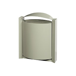 Corbeille en acier traité anticorrosion et anti-UV - 40L - Variantes cendrier et distributeur canin_1