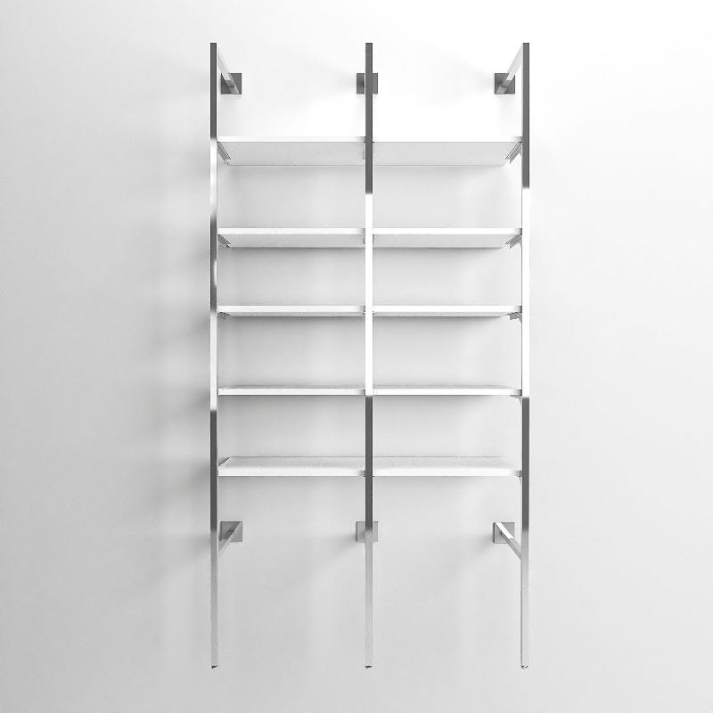 Élément suivant Queen Vogue chrome 5 tablettes blanc L60xH240cm_1