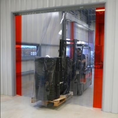 Lanière PVC souple translucide bleu azur - 400 mm x 4 mm - Transparente - Isolation thermique_1