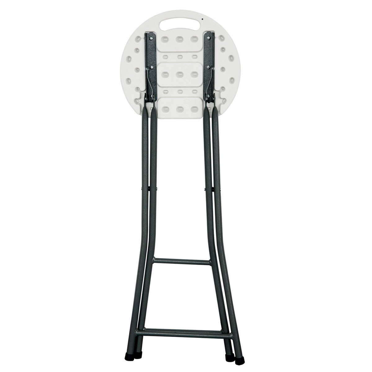 Tabouret de bar pliant - lot de 10 - structure acier époxy - assise PEHD - usage intérieur/extérieur_1