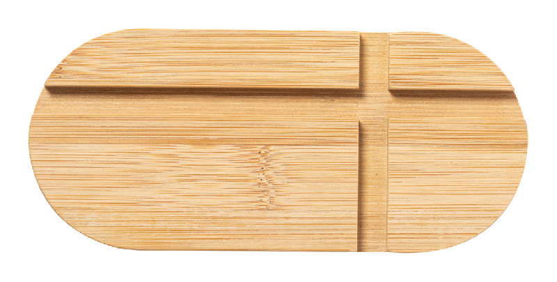 Support de bureau en bambou pour mobile et tablette - couleur naturelle - 88g_1