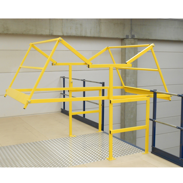 Barrière écluse de sécurité pour le chargement de la marchandise sur la mezzanine_1