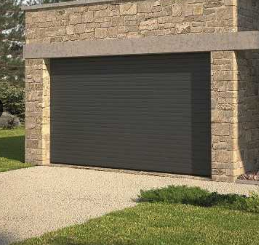 Porte de garage enroulable Excelis - motorisée - lames aluminium isolées - étanche à l'air_1