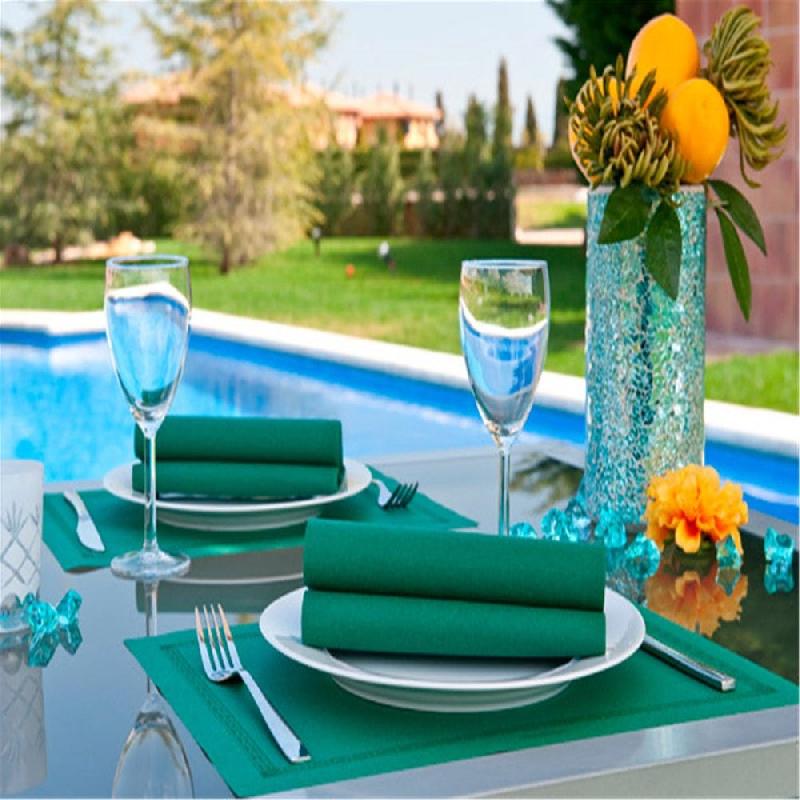 Serviette intissé vert sapin 40x40cm - par 700_1