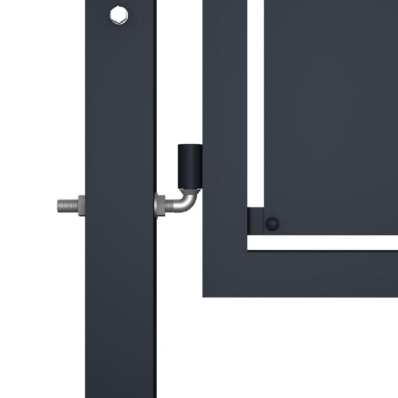 Vidaxl portail de jardin acier 300 x 125 cm anthracite 144525_1