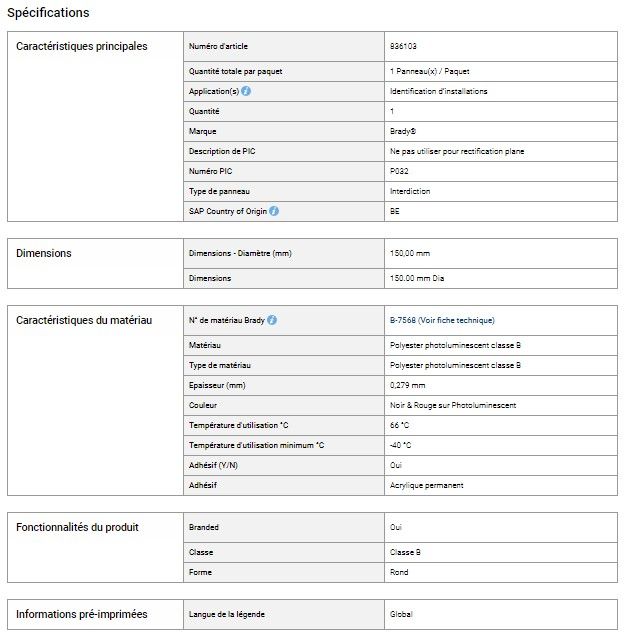 836103 - signalisations sécurité travail - brady - dimensions: 150.00 mm dia_1