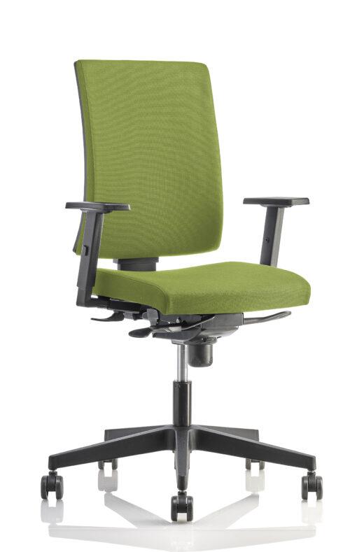 Fauteuil de bureau TISSEO noir neuf avec accoudoirs - pivotant, réglage synchronisé, accoudoirs 2D - structure séparée d'assises de dossier capitonnés_1