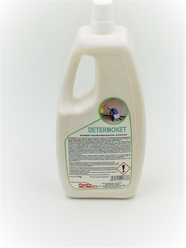 Kemika determoket detergent peu moussant pour machines injection-extraction ph: 11.3 ± 0.2 bidon de 2l_1