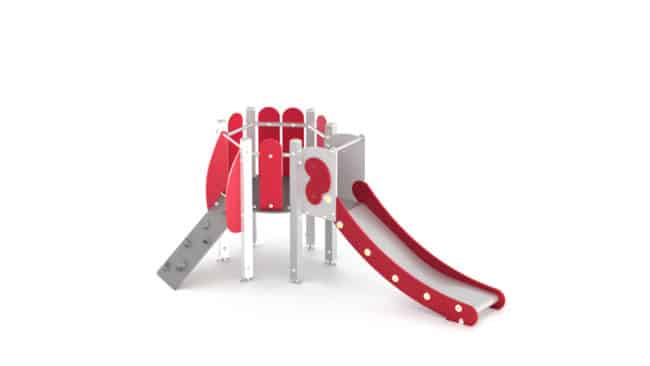 Structure multi-activités métallique chlorophylle pigeonnier - LD1BPMET3000 - Ludoparc - 1 tour - pour enfants de 1,5 à 6 ans_1