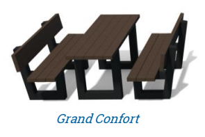 Table de pique-nique escapade pmr / accessible pmr / plastique-composite / 240 x 66 x 77 cm / livrée montée_1