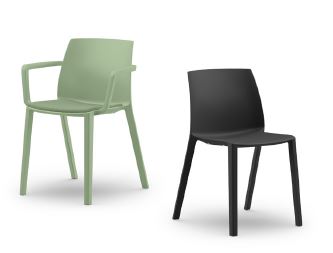 Chaise empilable 100 % polypro de très haute qualité - Soléo, usage intérieur/extérieur, charge max 110 kg, design multi-espaces_1