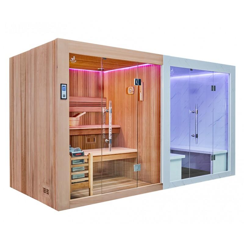 COMBI SAUNA HAMMAM BOREAL® SENSATION - 8 PLACES-360*160*210_1