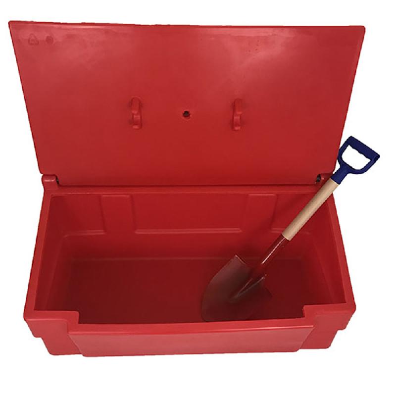 Lot de 10 bacs à sable 100L avec pelle - polyéthylène haute densité - Fabriqué en France_1