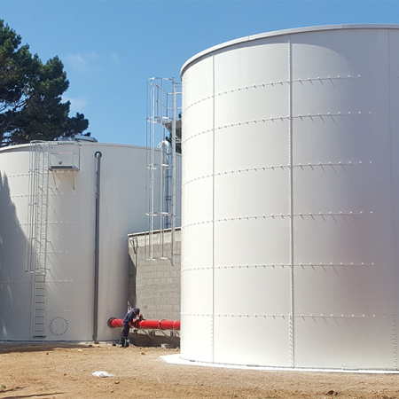 Citerne anti-incendie boulonnée pour une capacité jusqu'à 10 000 m3