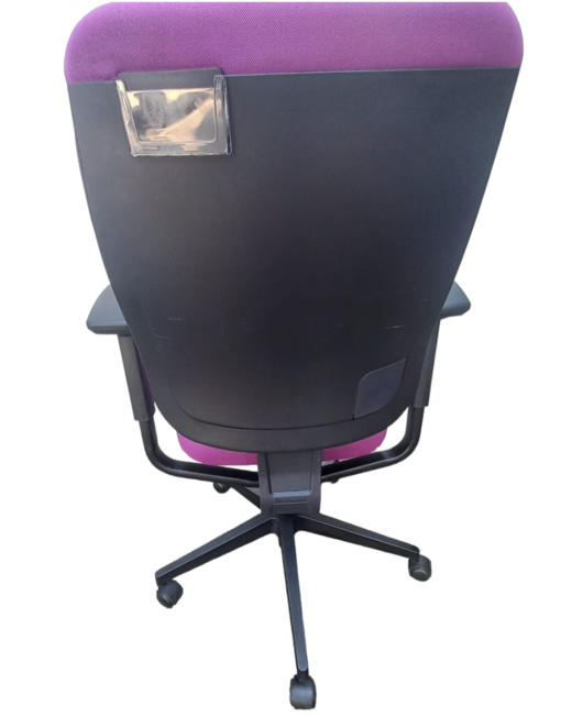 Fauteuil de bureau ergonomique Steelcase Reply Violet d'occasion - soutien lombaire et accoudoirs réglables - système synchrone_1