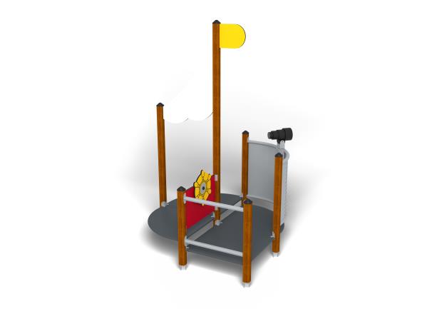 Structure multi-jeux - UniMini Dinghy 8057287 Hags - Pour enfants de 1 à 5 ans avec poteaux bois et panneaux HPL_1